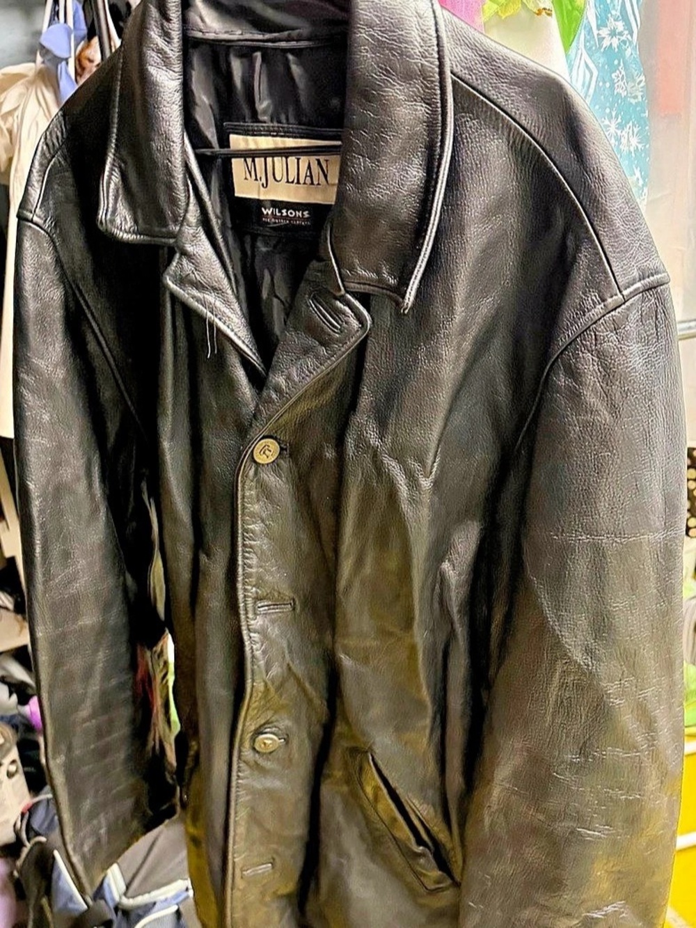 M. Julian Leather Jacket in Black